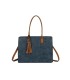 T11730 - Bolso rectangular con borla y gran capacidad con textura de patrón de hojas