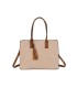 T11730 - Bolso rectangular con borla y gran capacidad con textura de patrón de hojas