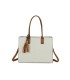 T11730 - Bolso rectangular con borla y gran capacidad con textura de patrón de hojas