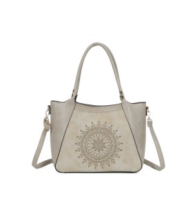 T11735 - Bolso de hombro con bordado de sol con bandolera ajustable