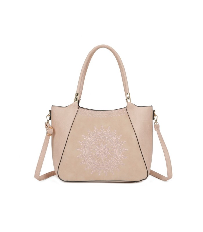 T11735 - Bolso de hombro con bordado de sol con bandolera ajustable