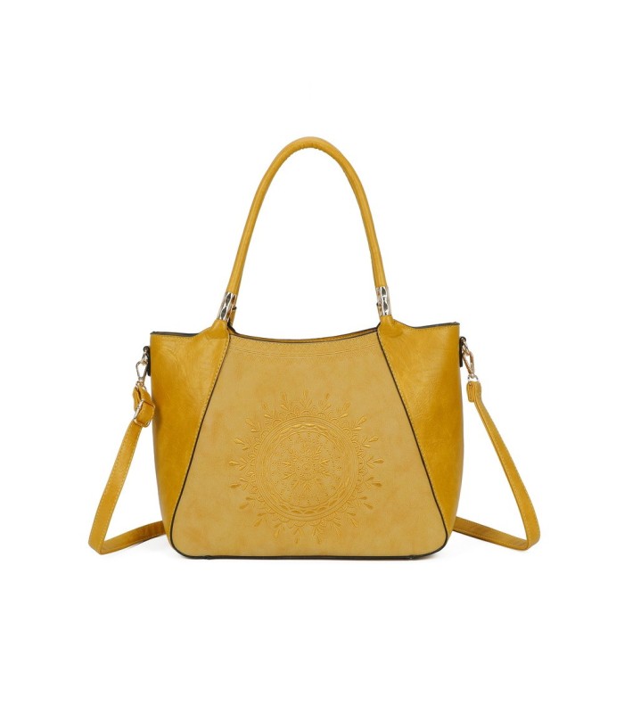 T11735 - Bolso de hombro con bordado de sol con bandolera ajustable