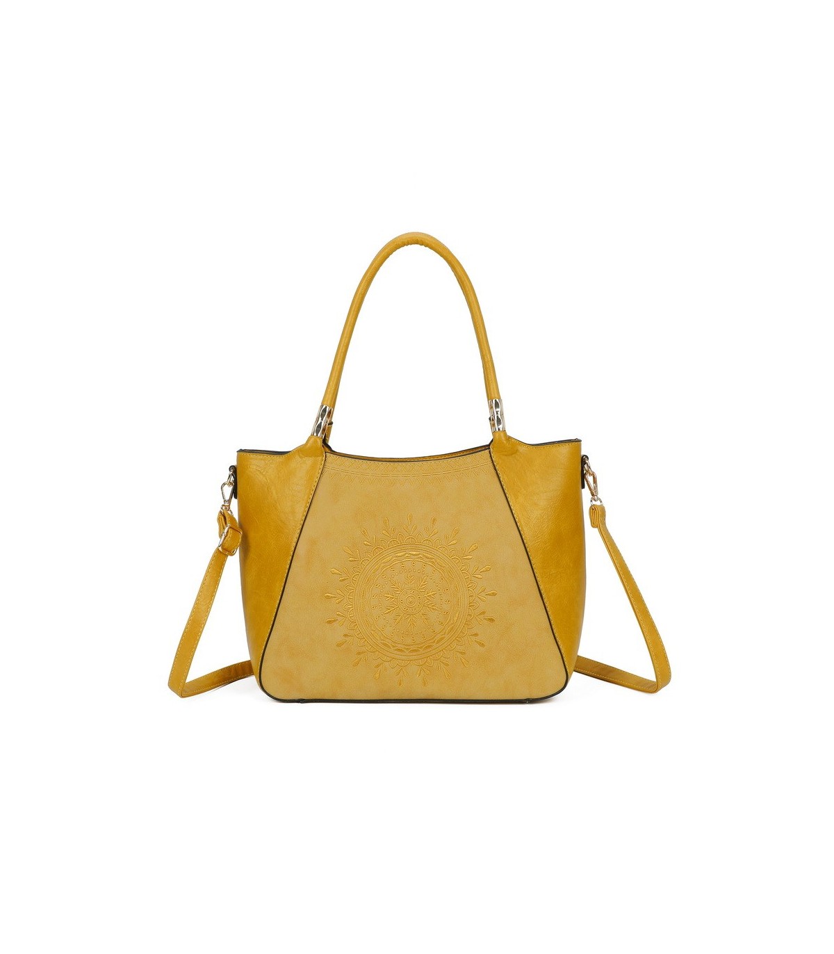 T11735 - Bolso de hombro con bordado de sol con bandolera ajustable