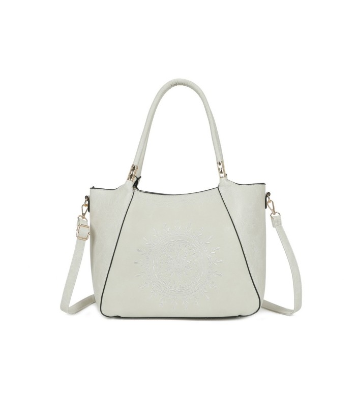 T11735 - Bolso de hombro con bordado de sol con bandolera ajustable