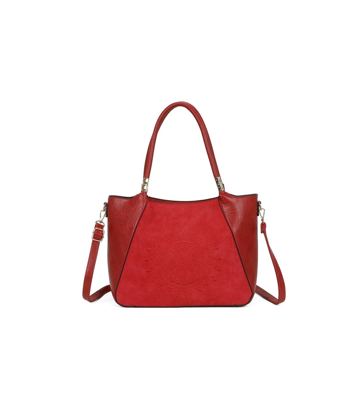 T11735 - Bolso de hombro con bordado de sol con bandolera ajustable