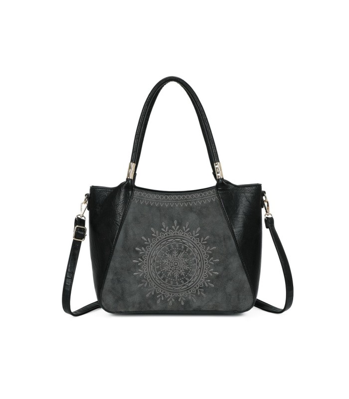 T11735 - Bolso de hombro con bordado de sol con bandolera ajustable