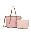 T11741 - Bolso con neceser a juego del mismo color amplio espacio