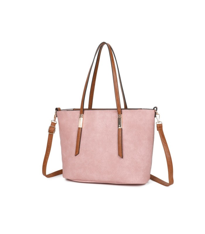 T11741 - Bolso con neceser a juego del mismo color amplio espacio