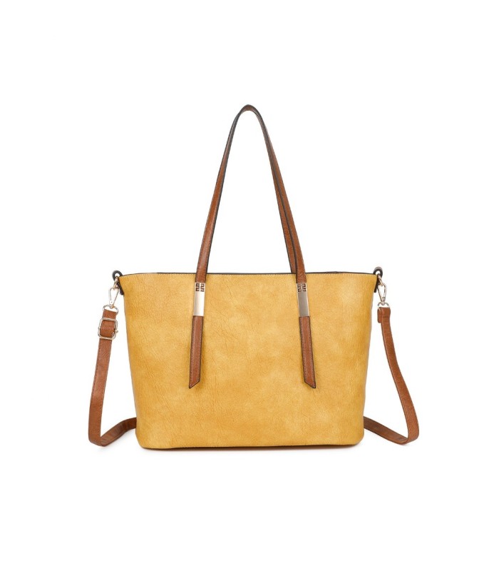 T11741 - Bolso con neceser a juego del mismo color amplio espacio