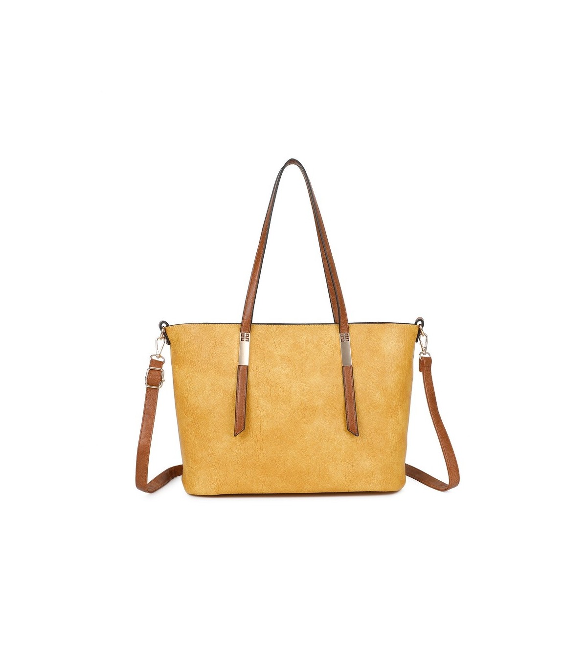 T11741 - Bolso con neceser a juego del mismo color amplio espacio