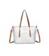 T11741 - Bolso con neceser a juego del mismo color amplio espacio