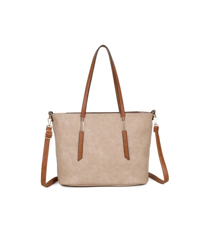T11741 - Bolso con neceser a juego del mismo color amplio espacio