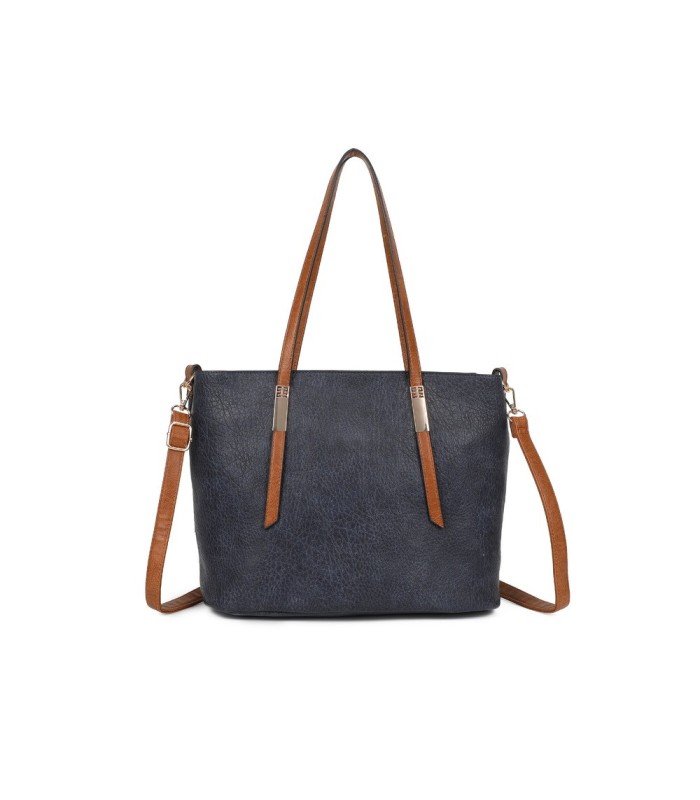 T11741 - Bolso con neceser a juego del mismo color amplio espacio