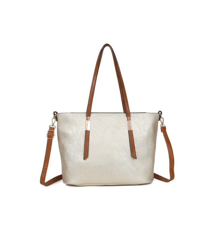 T11741 - Bolso con neceser a juego del mismo color amplio espacio