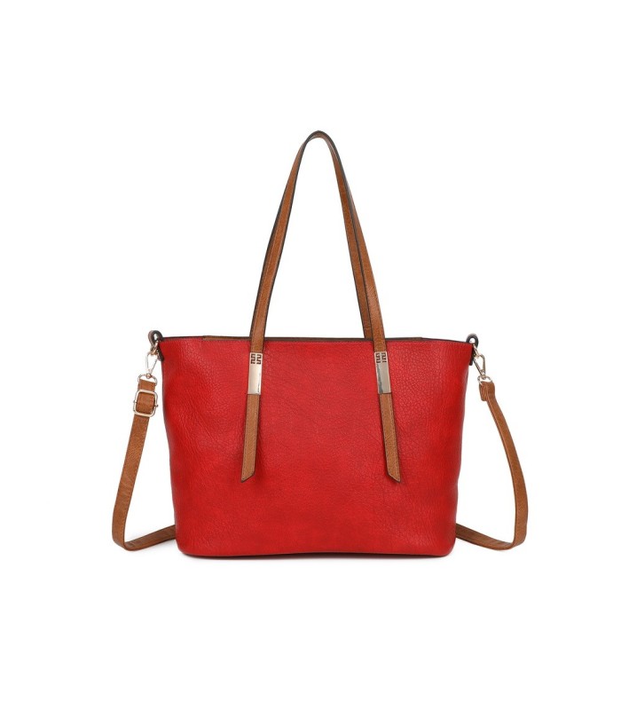 T11741 - Bolso con neceser a juego del mismo color amplio espacio