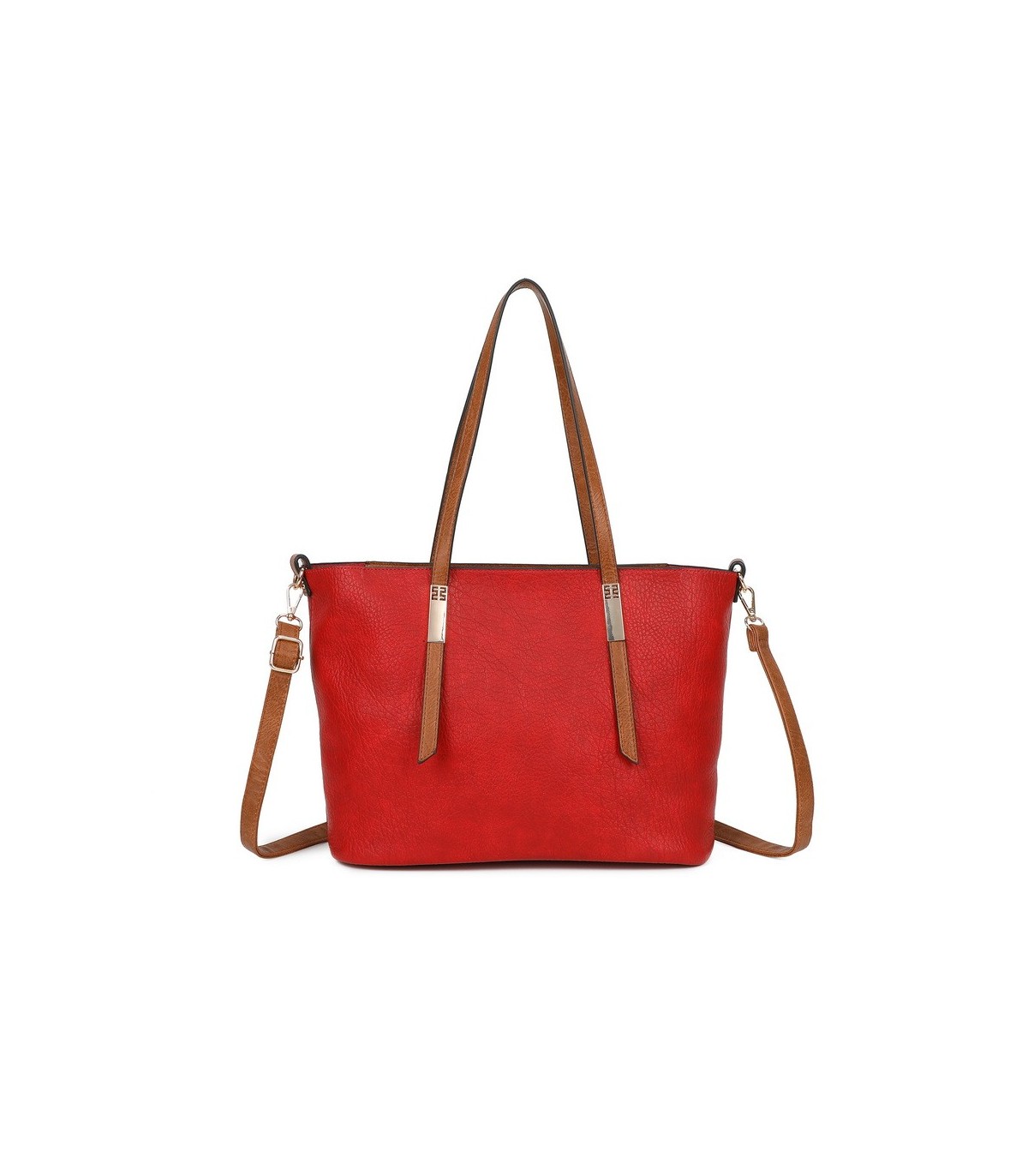 T11741 - Bolso con neceser a juego del mismo color amplio espacio