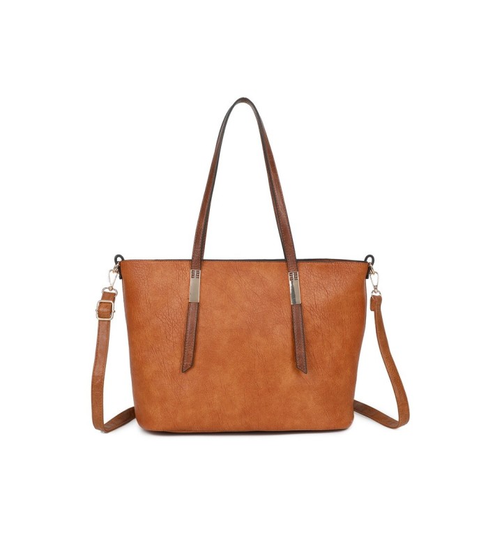 T11741 - Bolso con neceser a juego del mismo color amplio espacio