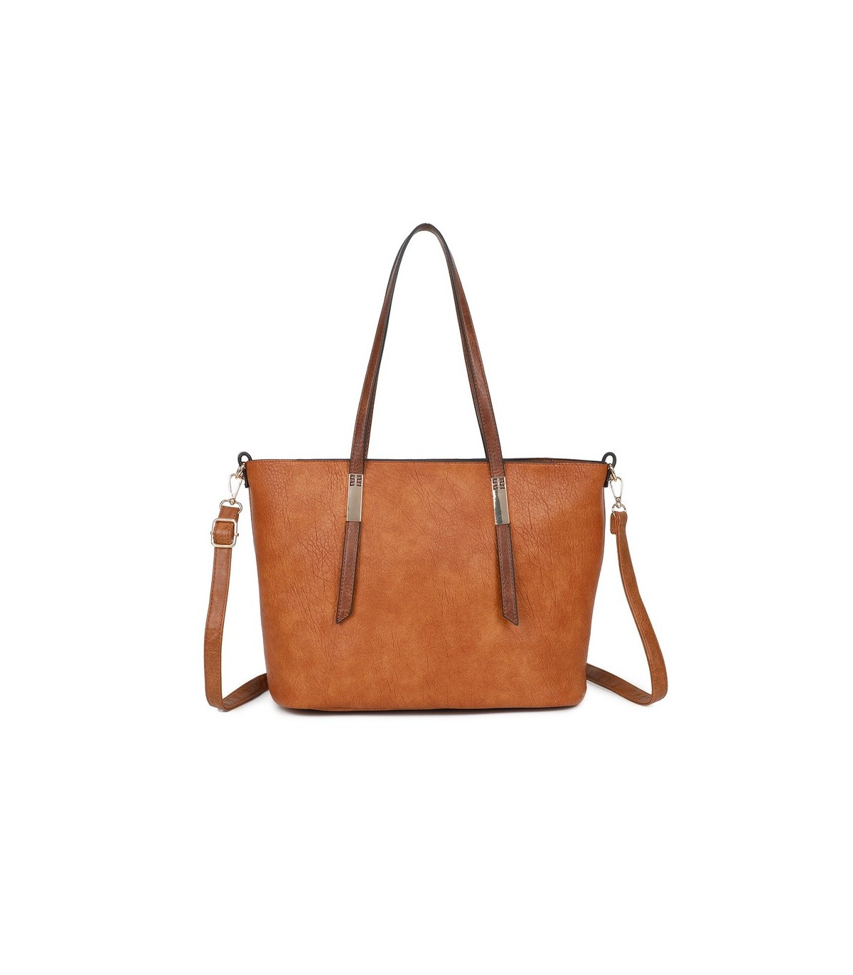 T11741 - Bolso con neceser a juego del mismo color amplio espacio