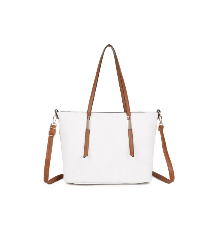 T11741 - Bolso con neceser a juego del mismo color amplio espacio
