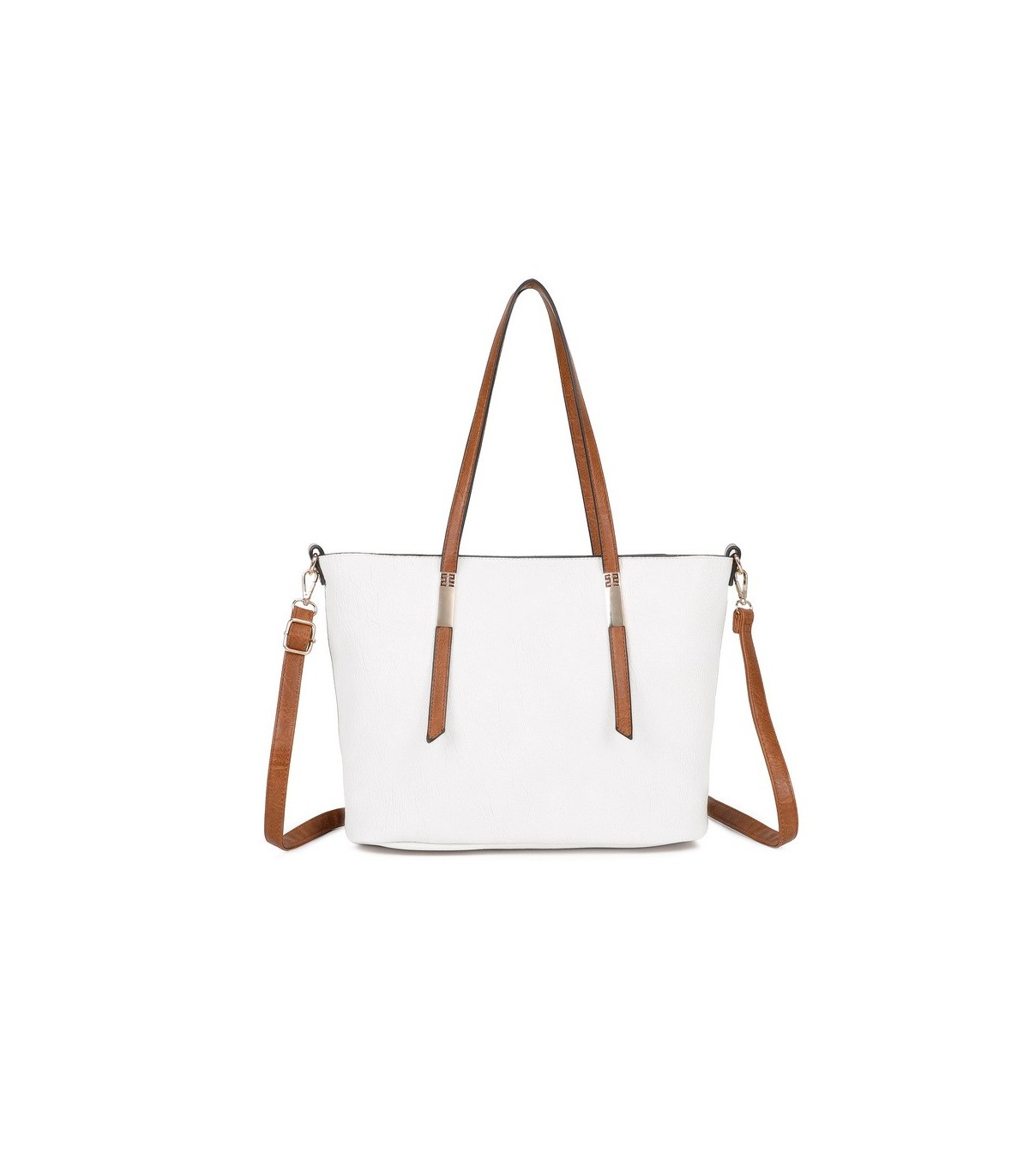 T11741 - Bolso con neceser a juego del mismo color amplio espacio