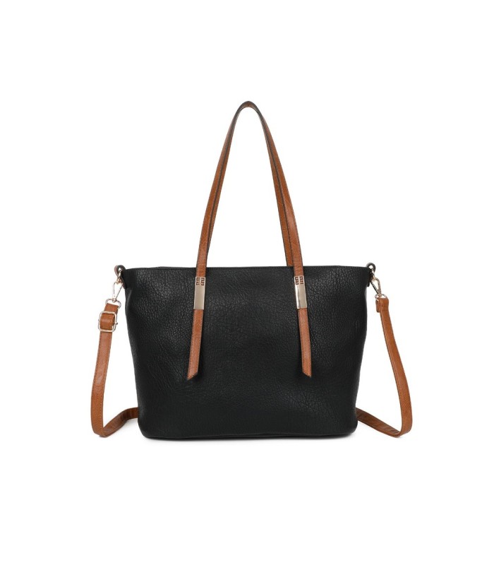 T11741 - Bolso con neceser a juego del mismo color amplio espacio