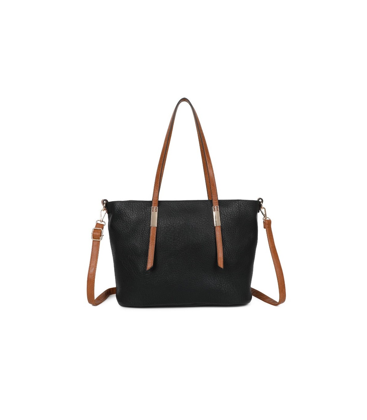 T11741 - Bolso con neceser a juego del mismo color amplio espacio