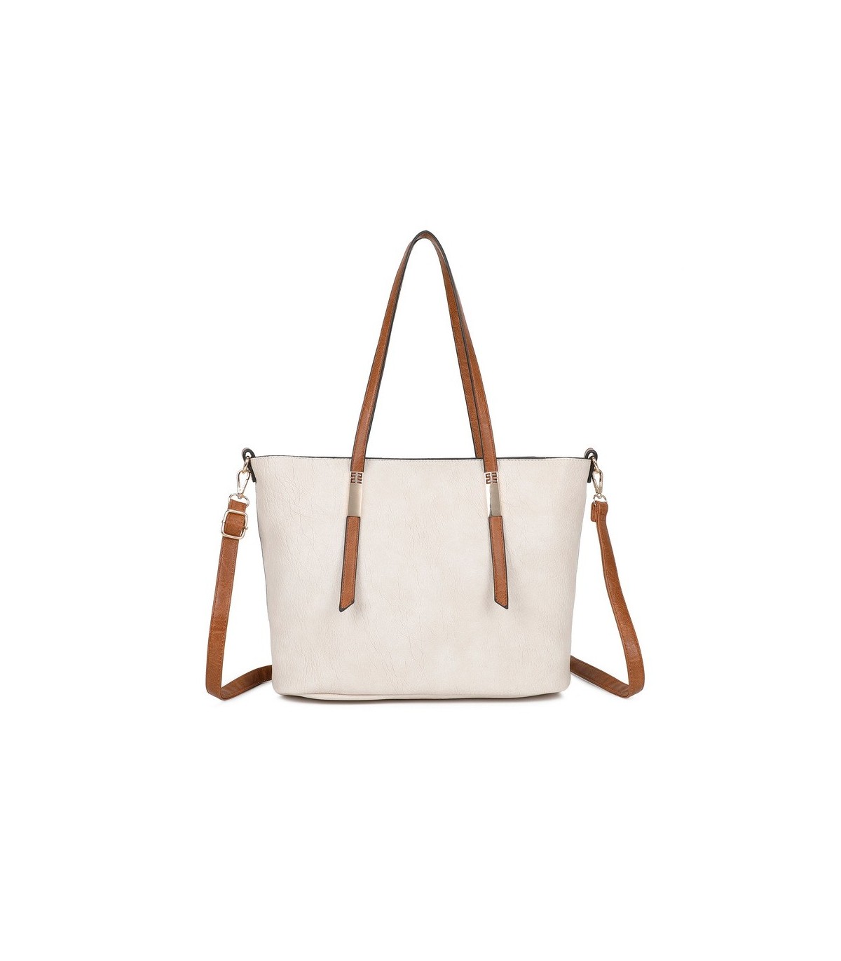 T11741 - Bolso con neceser a juego del mismo color amplio espacio