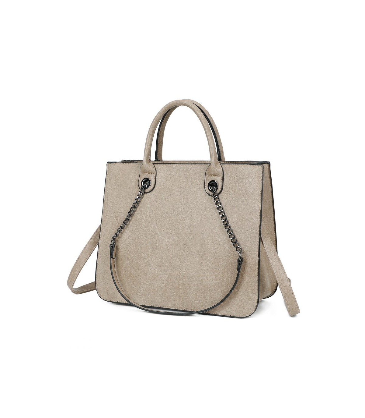 T11709 - Bolso de mano con bandolera y asas grandes
