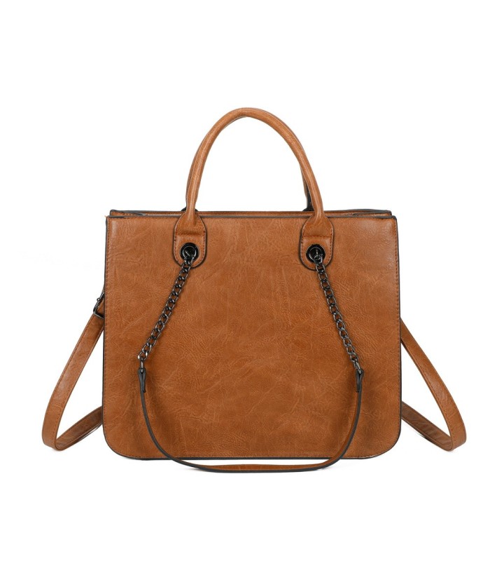 T11709 - Bolso de mano con bandolera y asas grandes