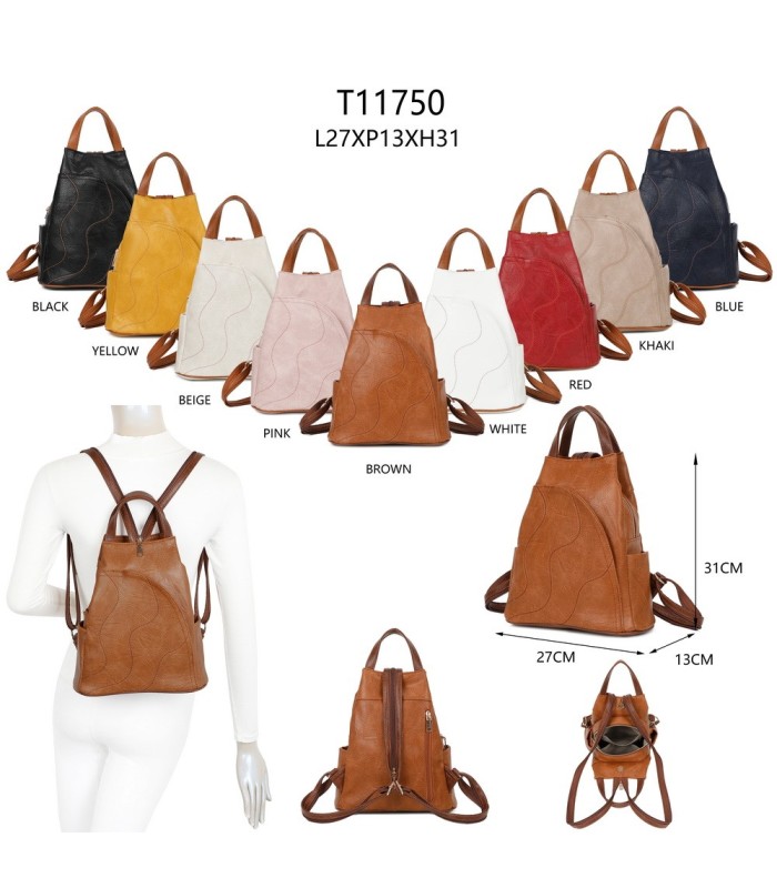 T11750 - Mochila con bolsillo antirrobo y cierre de imán