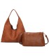 T11738 - Bolso de hombro grande con neceser con bandolera