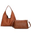 T11738 - Bolso de hombro grande con neceser con bandolera