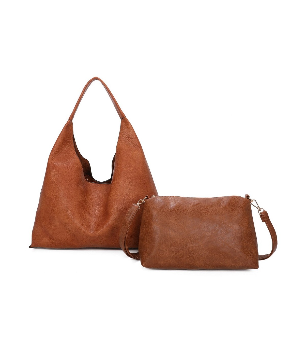 T11738 - Bolso de hombro grande con neceser con bandolera