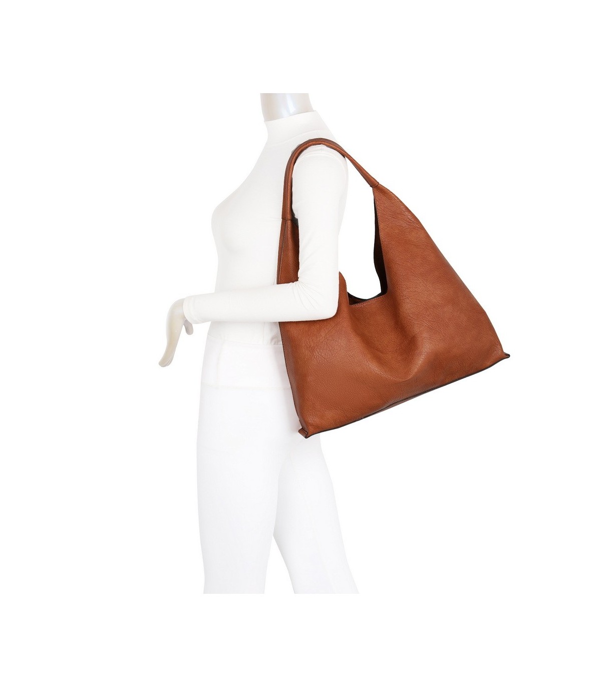 T11738 - Bolso de hombro grande con neceser con bandolera