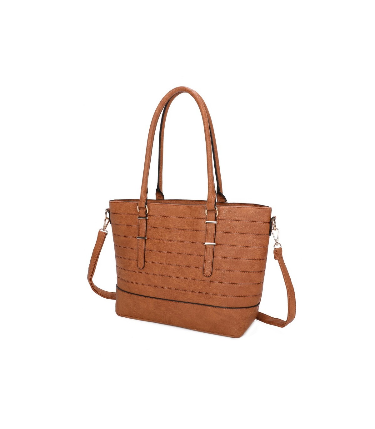 T11746 - Bolso bandolera rectangular para mujer con grandes asas para llevar al hombro