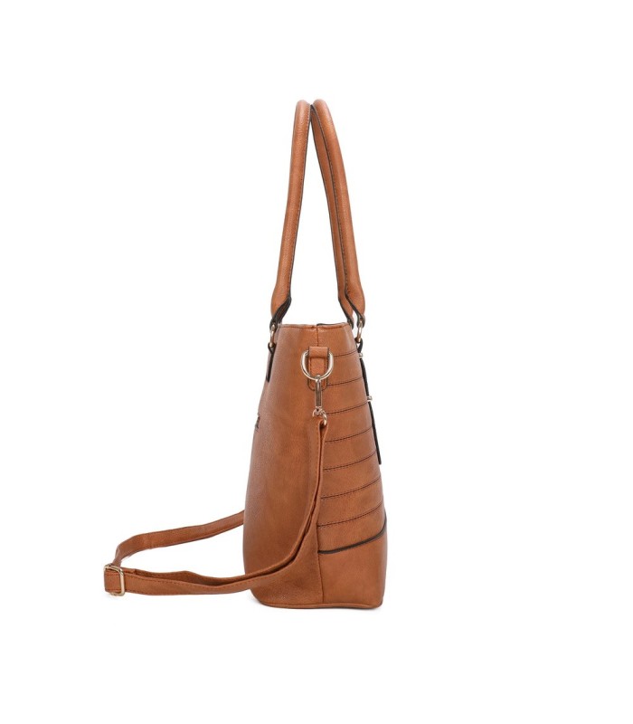 T11746 - Bolso bandolera rectangular para mujer con grandes asas para llevar al hombro