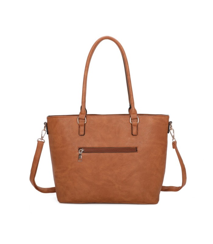 T11746 - Bolso bandolera rectangular para mujer con grandes asas para llevar al hombro
