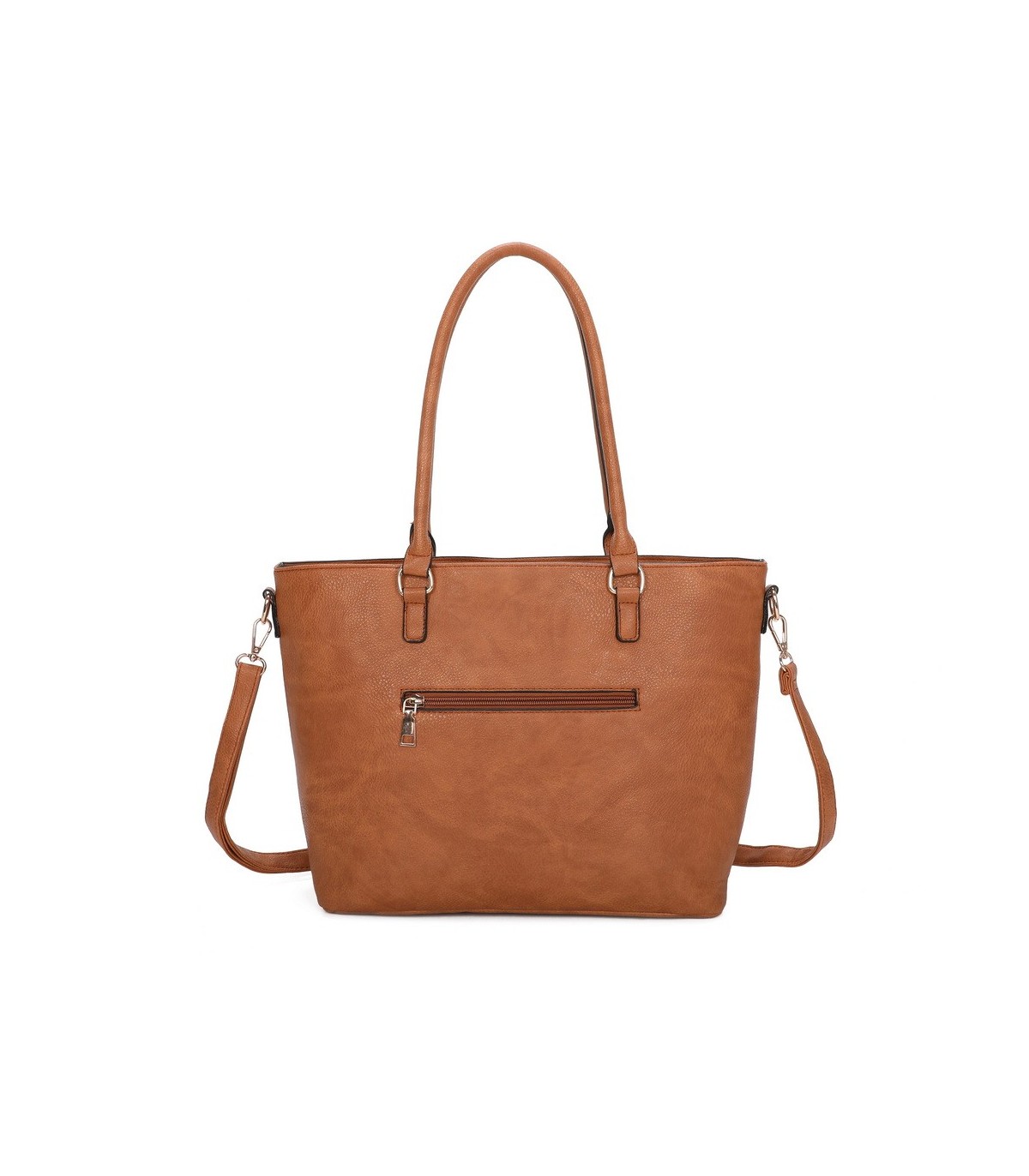 T11746 - Bolso bandolera rectangular para mujer con grandes asas para llevar al hombro