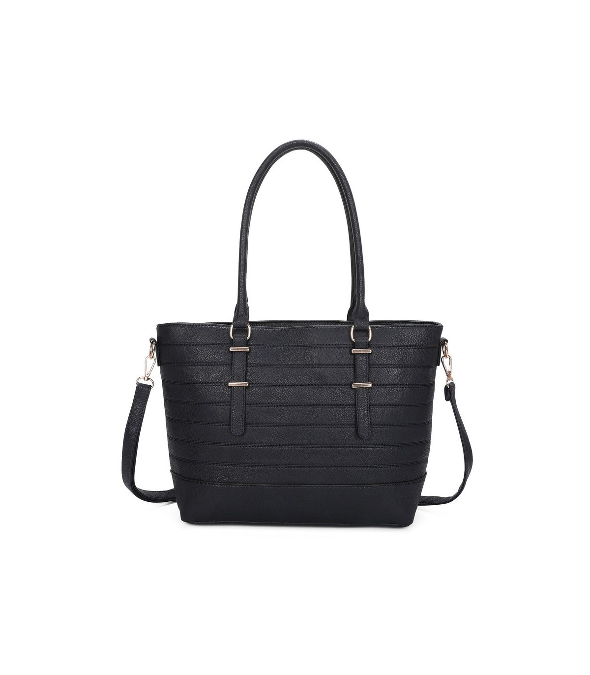 T11746 - Bolso bandolera rectangular para mujer con grandes asas para llevar al hombro