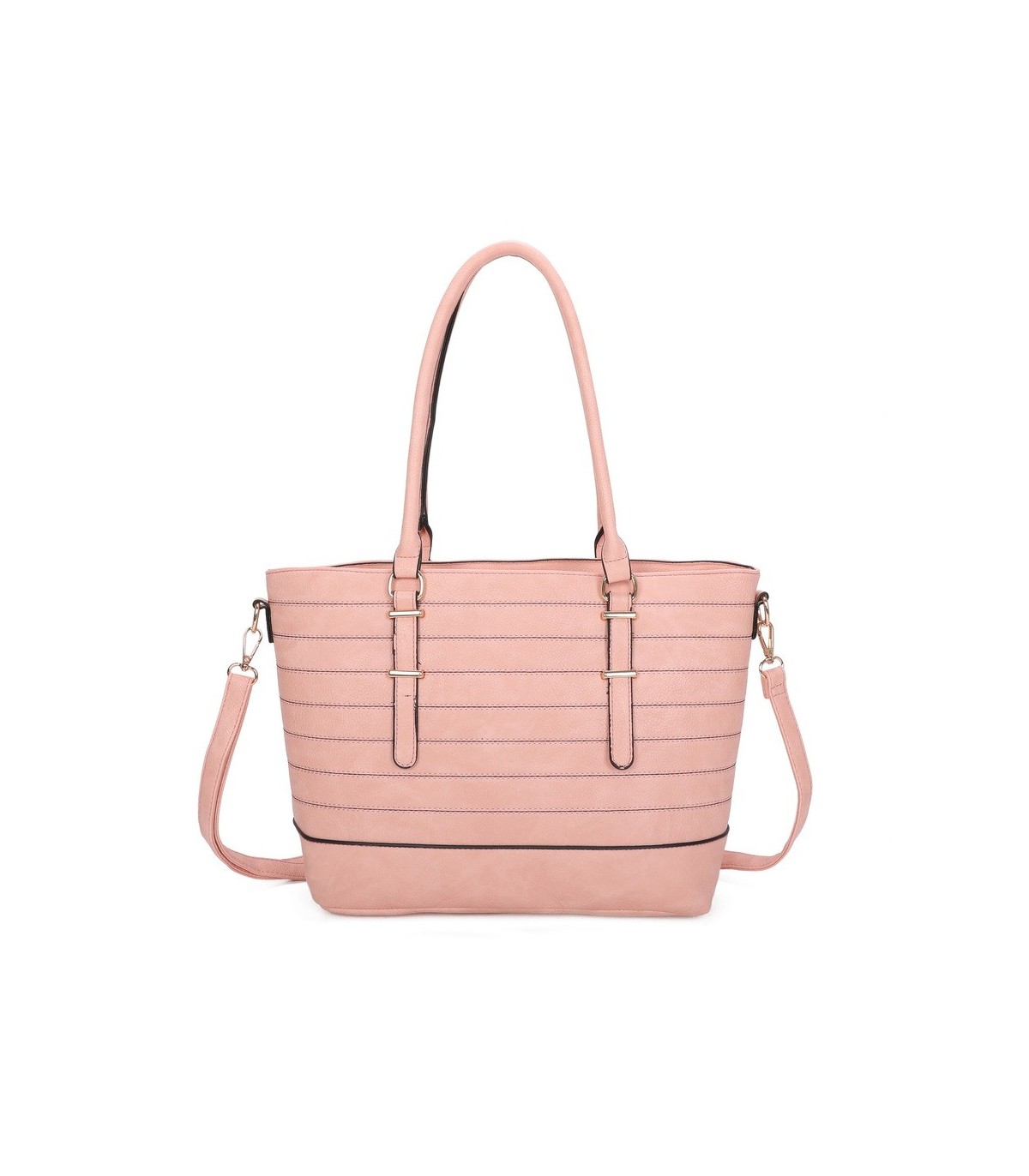T11746 - Bolso bandolera rectangular para mujer con grandes asas para llevar al hombro