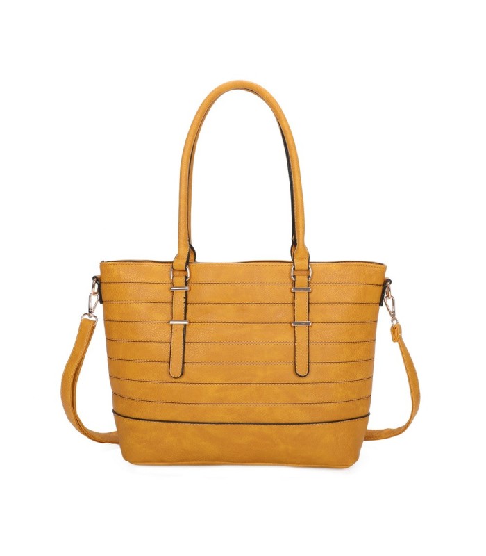 T11746 - Bolso bandolera rectangular para mujer con grandes asas para llevar al hombro
