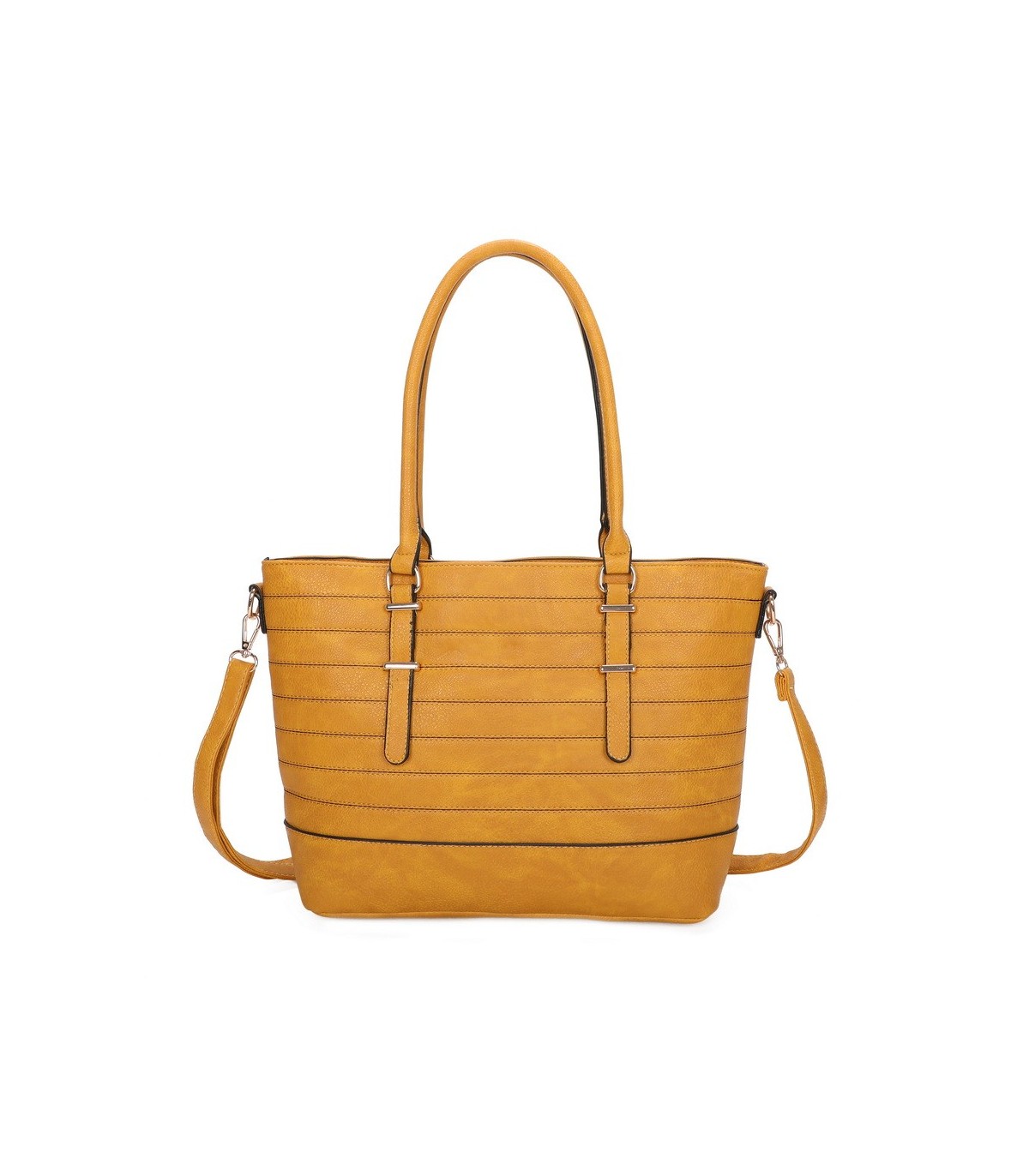 T11746 - Bolso bandolera rectangular para mujer con grandes asas para llevar al hombro