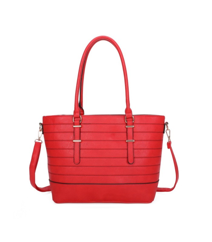 T11746 - Bolso bandolera rectangular para mujer con grandes asas para llevar al hombro