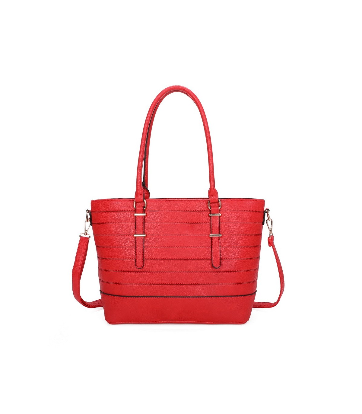 T11746 - Bolso bandolera rectangular para mujer con grandes asas para llevar al hombro