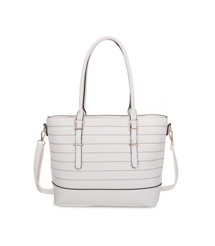 T11746 - Bolso bandolera rectangular para mujer con grandes asas para llevar al hombro