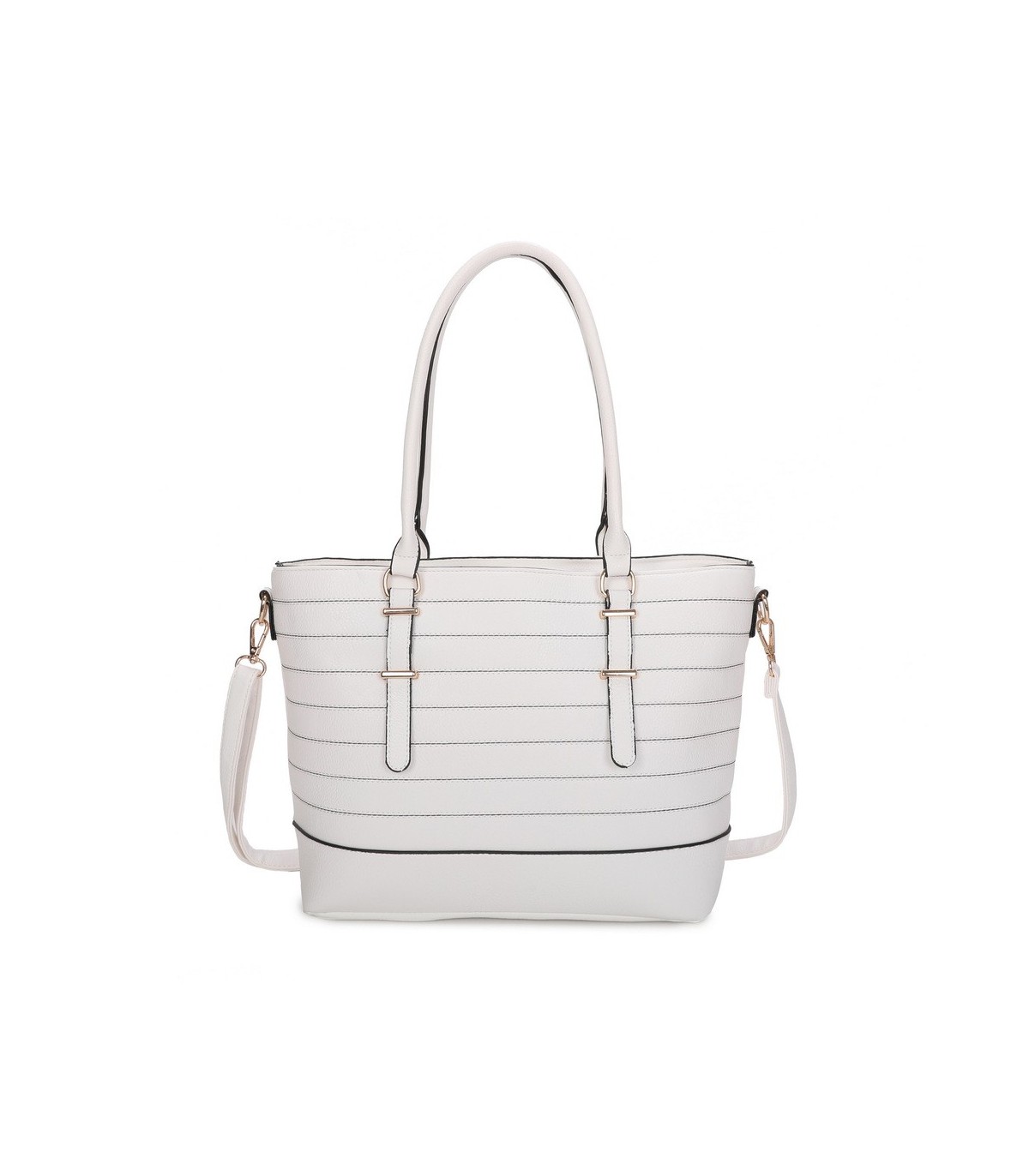 T11746 - Bolso bandolera rectangular para mujer con grandes asas para llevar al hombro