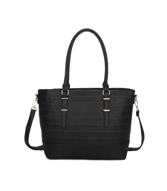 T11746 - Bolso bandolera rectangular para mujer con grandes asas para llevar al hombro