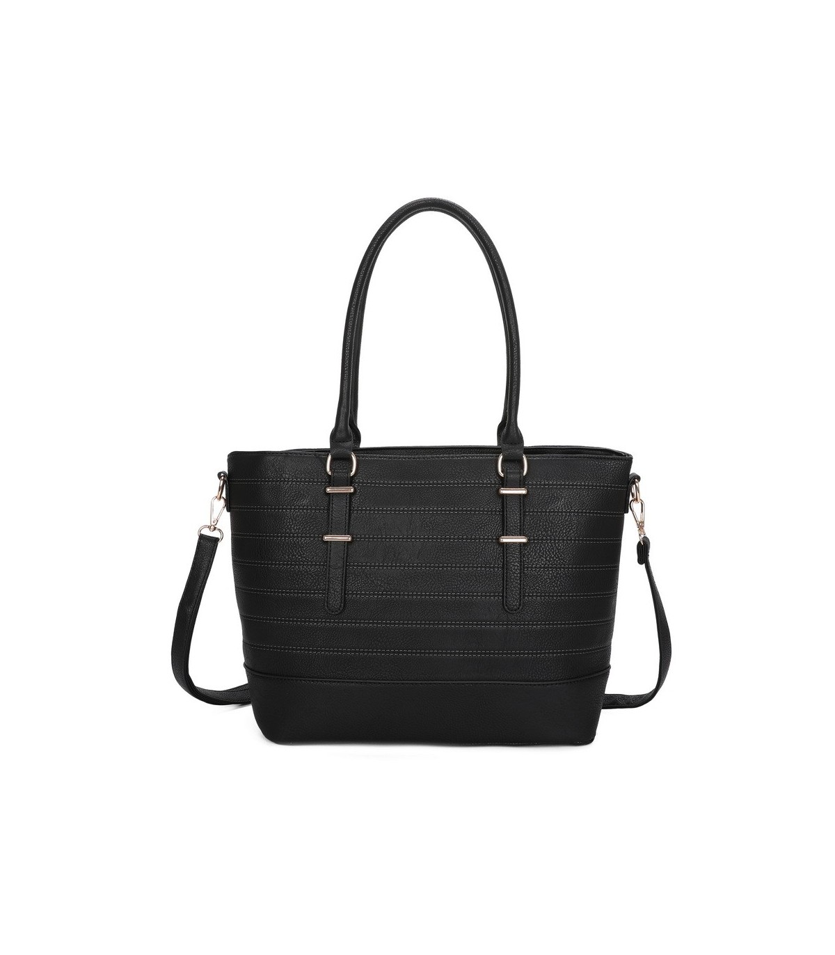 T11746 - Bolso bandolera rectangular para mujer con grandes asas para llevar al hombro