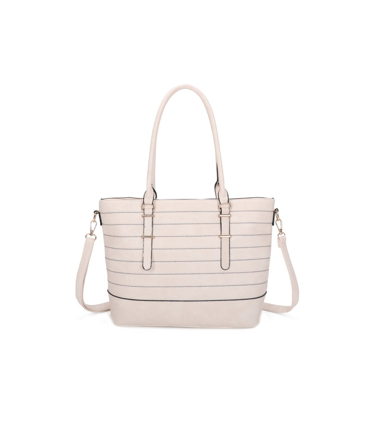 T11746 - Bolso bandolera rectangular para mujer con grandes asas para llevar al hombro