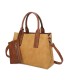 T11726 - Bolso de mano con bandolera y monedero marrón quitable